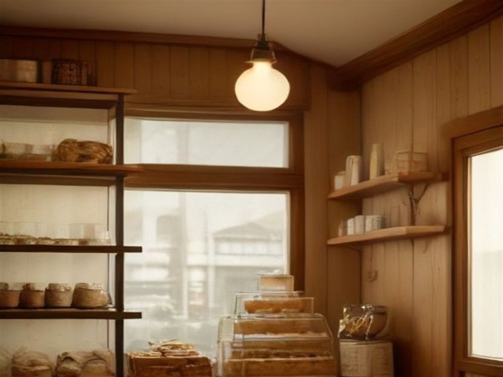 Inside House Of Bakery, with shelves of bakery products