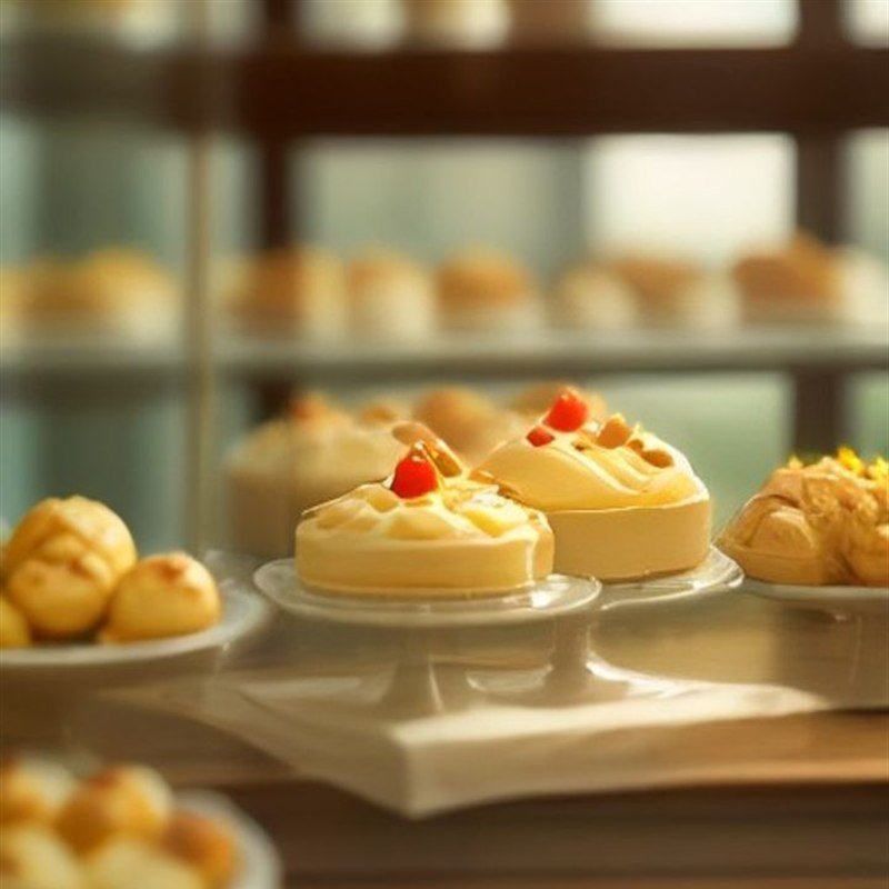 Pastries on display at the House Of Bakery counter